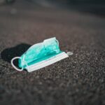 Surgical mask on the Ground