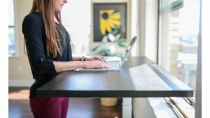 Woman at Standing Desk