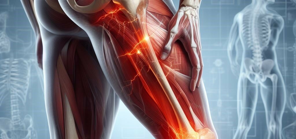 Piriformis syndrome sciatica medical illustration