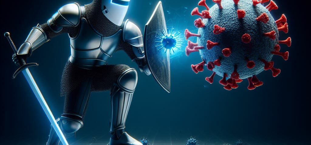 A KN-95 mask is a type of respirator that can filter out at least 95% of airborne particles, including viruses and bacteria. A covid-a9 virus is a hypothetical variant of the coronavirus that causes COVID-19, a respiratory disease that can be fatal. A dark background can suggest a contrast, a challenge, or a danger